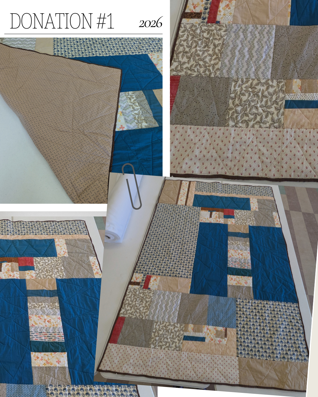 Improv donation quilt